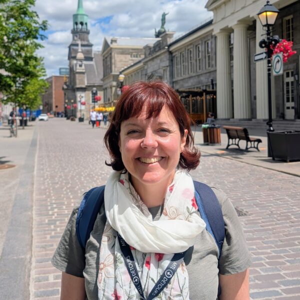 Isabelle - MTL Detours Montreal Walking Tours - Tour Guide on Saint-Paul Street in Old Montreal